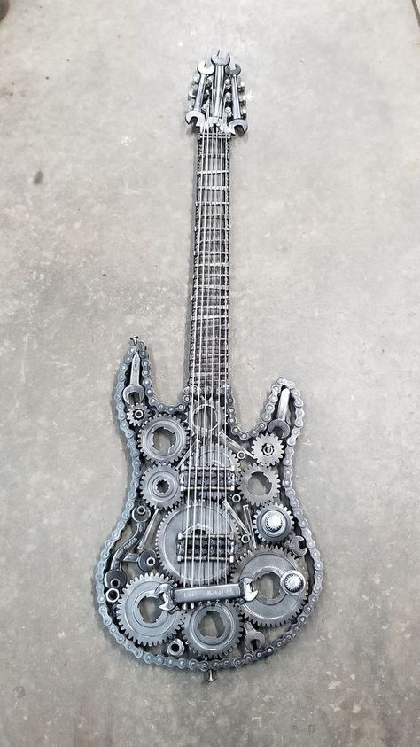 Guitar Art, Scrap Metal Art, Scrap Metal, Les Paul, Metal Art, Guitar, Art