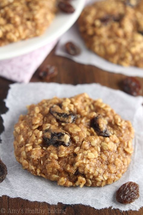 Clean Eating Oatmeal, Oatmeal Raisin Cookies Healthy, Oatmeal Cookie Recipe, Cookie Recipe Video, Cookie Recipes Oatmeal Raisin, Oatmeal Raisin Cookies Chewy, Healthy Oatmeal Cookies, Pastas Recipes, Sugar Recipes