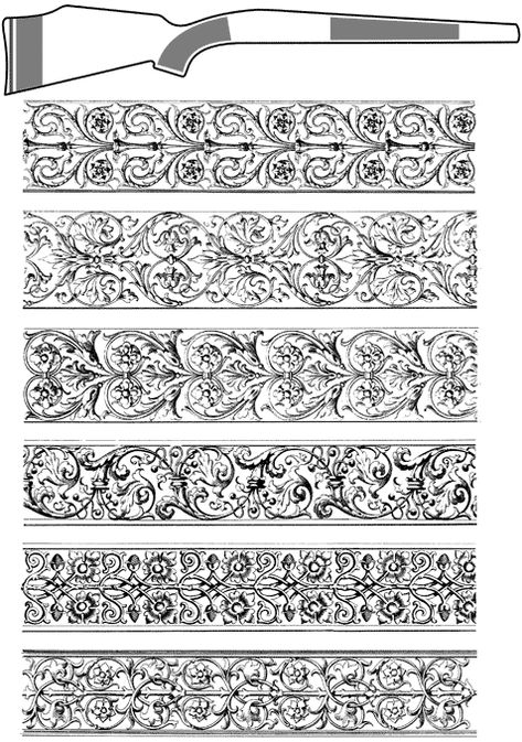 http://home.earthlink.net/~virginiagunstockcarver/pattern_gifs/patterns_a_pg7.gif Scroll Engraving Patterns, Engraving Patterns Metal, Engraving Patterns Templates, Engraving Patterns, Scrollwork Pattern, Scroll Engraving, Medieval Artwork, Wood Carving Furniture, Leather Working Patterns