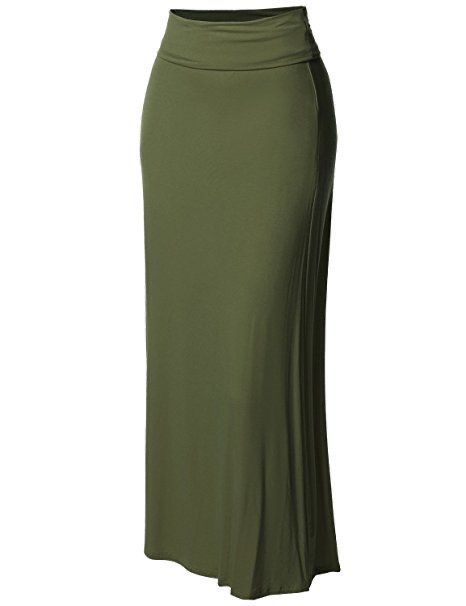 Long Tight Skirt, Long Green Skirt, Fitted Maxi Skirt, Green Maxi Skirt, Long Skirt Fashion, Modesty Outfits, Long Maxi Skirt, Long Skirt Outfits, Maxi Skirt Outfits