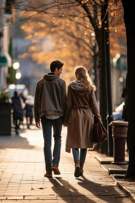 Couple Walking Together Aesthetic, Kat Singleton, Walking Images, Visual Photography, Watercolor Reference, Walk Photo, Autumn Couple, Photography Moodboard, Walking Poses