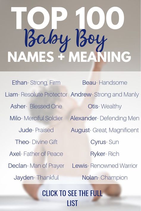 Top 100 Baby Boy Names  for 2019. Unique and uncommon baby boy names. this list induces their meaning too! Bible Boy Names, Boy Names And Meanings, Top Baby Boy Names, Uncommon Baby Boy Names, Popular Baby Boy Names, Names And Meanings, Southern Baby Names, Names For Boys List, Unique Baby Boy Names