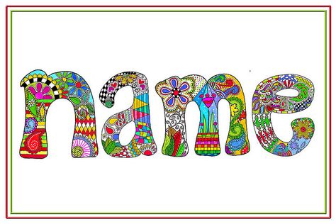 Name | Flickr - Photo Sharing! Name Art Projects, Name Design Art, Name Drawings, Draw Doodle, Doodle Letters, Art Doodles, Classroom Art Projects, Creative Lettering, Zentangle Drawings