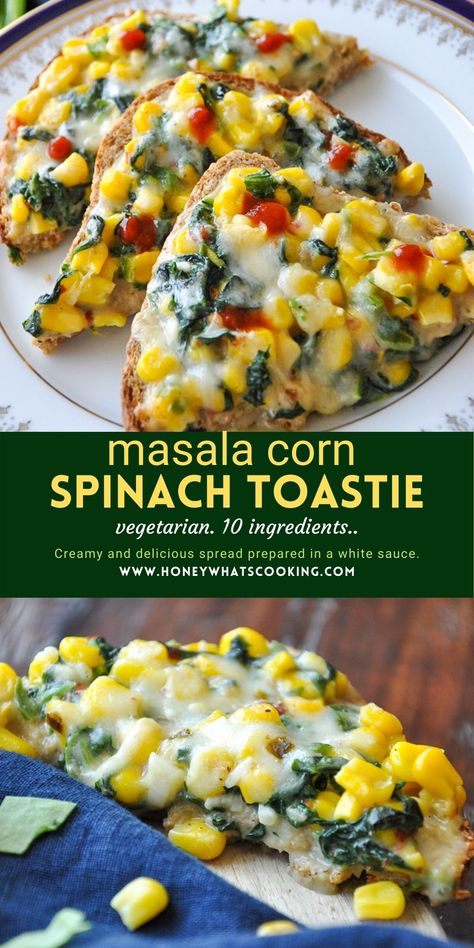 Masala Corn Spinach Toastie Masala Corn, Dinners Ideas, Whats Cooking, Indian Dinner, Veggie Wraps, Summer Food, Free Living, Cooking Prep, Easy Dinners