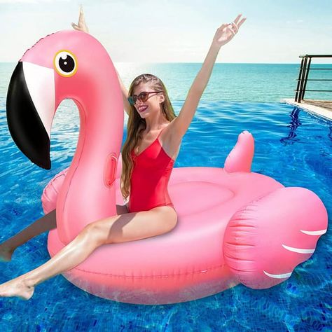 Giant Inflatable Flamingo Ride On Pool Float, Blow Up Pool Floatie with Fast Valves Swimming Floating Raft, Lounge, Summer Party Decorations Toys for Kids Adults. Pool Floats for Adults, Floaties for The Pool with Comfortable Handles, Inflatable Giant Swan Pool Lounge Pink Pool Floats, Beach Floaties, Large Pool Floats, Flamingo Inflatable Pool, Pool Inflatables, Pool Floats For Kids, Beach Floats, Flamingo Pool Float, Pool Tube