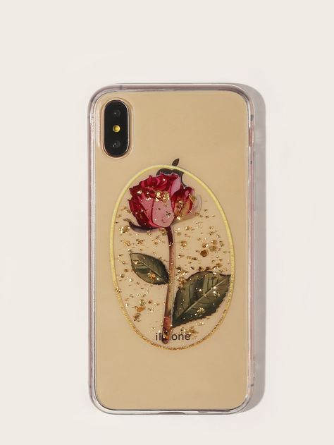 Rose Pattern iPhone Case | SHEIN Boho Art Painting, Rose Iphone Case, Rose Phone Case, Vintage Style Outfits Retro, Floral Type, Latest Iphone, Pattern Iphone Case, Pattern Case, Boho Art