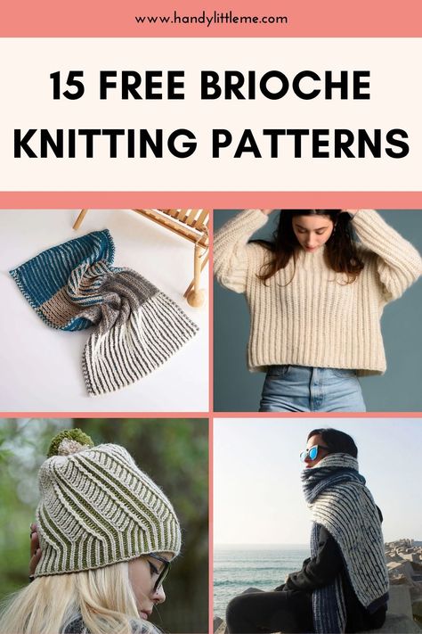 15 Free brioche knitting patterns. Dive into the cozy world of brioche knitting patterns! 🧶✨ Perfect for creating plush, textured projects, these patterns offer a luxurious feel and intricate design. From squishy scarves to stylish sweaters and intricate hats, brioche knitting brings a unique depth and dimension to your handmade creations. Ideal for advanced knitters and adventurous beginners looking to challenge themselves. #BriocheKnitting #KnittingPatterns #DIYKnitting Brioche Pattern, Brioche Knitting Patterns, Stylish Knitwear, Advanced Knitting, Brioche Knitting, Brioche Stitch, Diy Sweater, Dishcloth Knitting Patterns, Handmade Knitwear