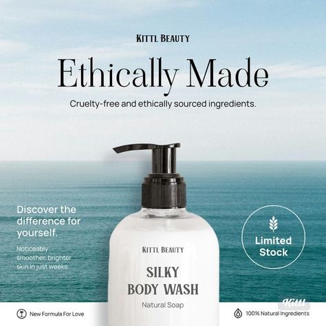 Skincare Social Media, Skincare Ads, Cosmetic Creative, Natural Body Wash, Ads Design, Skincare Product, Bright Skin, Natural Soap, Ad Design