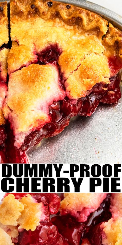 Berry Pie Bars, Mini Fruit Pies, Easy Cherry Pie, Fresh Cherry Pie, Buttery Flaky Pie Crust, Easy Blueberry Pie, Fruit Pie Recipe, Pie Homemade, Homemade Cherry Pies