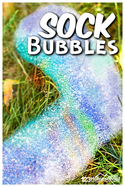 Looking for a fun summer activity for kids? You are going to love blowing colorful snake bubble. This sock bubbles activity is super simple and such an easy summer activity idea for toddlder, preschool, pre-k, kindergarten, first grade, 2nd grade, and 3rd graders too. It takes blowing bakcyard bubles to a new level making long, colorful snakes with a simple technique using a sock and a plastic bottle. You've got to try this bubble snake experiment. Snake Bubbles, Gummy Bear Popsicles, Snakes For Kids, Sock Bubbles, Bubble Snake, Summer Activity For Kids, Frozen Painting, Summer School Activities, Colorful Snake