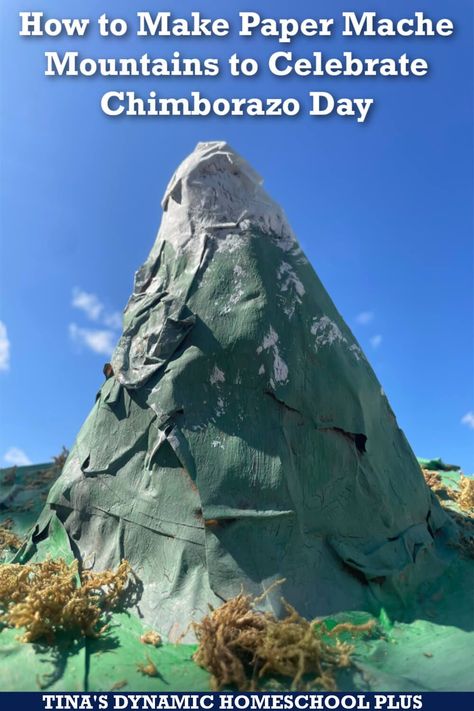 Mountain Paper Craft, Paper Mache Mountain, Mountain Craft, Learn Geography, Unit Study Ideas, Mountain Crafts, Mountain Activities, Making Paper Mache, Online Music Lessons