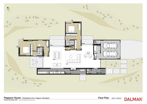 Architecture Drawing Plan, Architectural Floor Plans, Home Design Floor Plans, Tiny House Floor Plans, Courtyard House, Modern Architecture House, Prefab Homes, Small House Plans, Architecture Plan