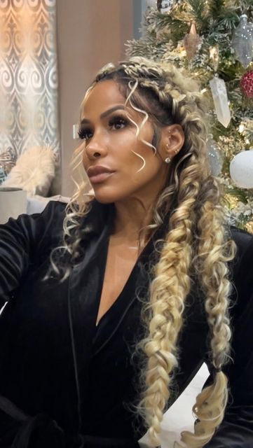 Junise Walker on Instagram: "✨ Boho. Chic. Classy. ✨Butterfly cornrows on @shereewhitfield braided by @adorningimpact Hair by @adorningimpact Hair supplied by @adorningimpactcollection 🛍️ Link in bio ( www.AdorningImpact.com )" Boho Braid Ponytail Black Women, Boho Butterfly Braids, Blonde Butterfly Braids, Braid Down Hairstyles, 2 Cornrow Braids Natural Hair, Butterfly Braids With Curls, Butterfly Cornrows, Butterfly Cornrow Braids, Butterfly Feed In Braids