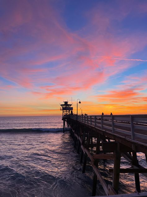 San Clemente Pier, Summer Vsco, San Clemente California, California Sunset, Beach Pier, Sunset Summer, San Clemente, Photo Journal, Aesthetic Backgrounds