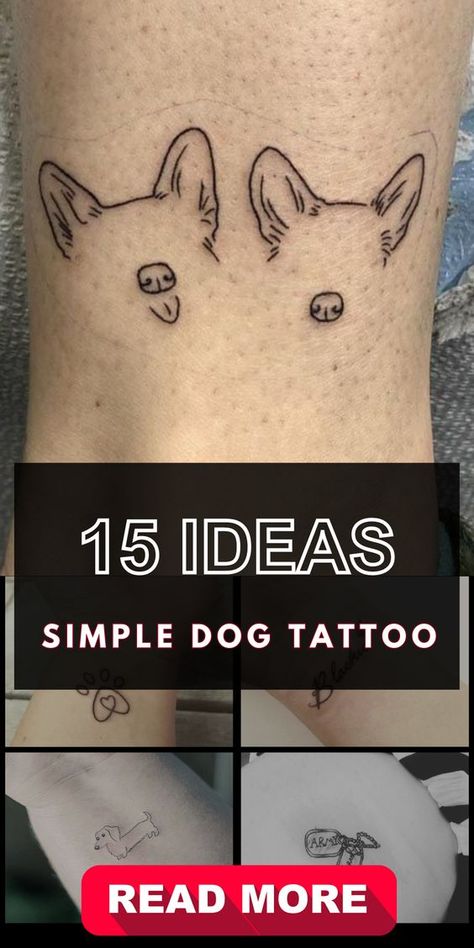 Seeking a tattoo that speaks to your passion for animals? Explore pet-themed designs for your next ink. #AnimalLover #PetTattoo Best Friend Dog Tattoo, Boxer Dog Tattoo Simple, Border Collie Tattoo Simple, Border Collie Ears Tattoo, Rescue Dog Tattoo, Micro Dog Tattoo, Dog Silloettes Tattoo, Small Dog Tattoos For Women, Dog Face Outline Tattoo