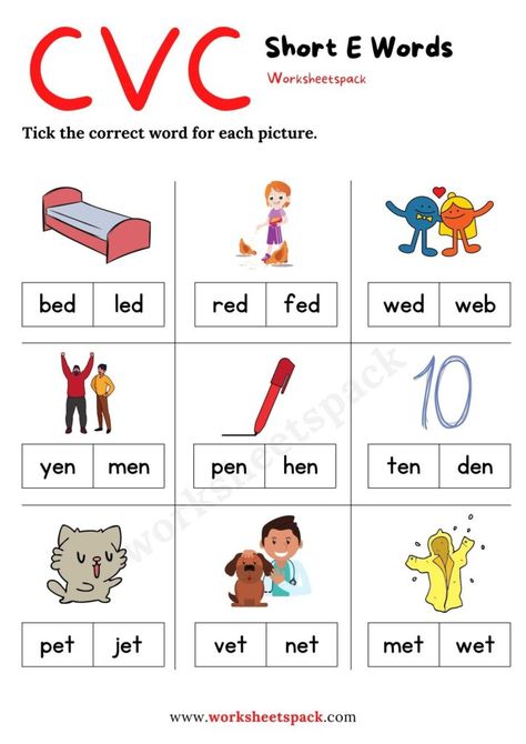 Short O Worksheets, Short E Worksheets, Short O Words, Short I Worksheets, Short A Worksheets, Cvc Worksheets Kindergarten, Free Reading Comprehension Worksheets, Short Vowel Worksheets, Short I Words