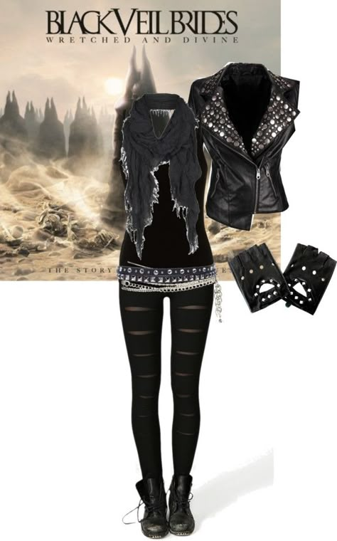 "I Am Bulletproof" by bvb3666 ❤ liked on Polyvore Mode Rock, Mode Pop, Mode Emo, Band Outfits, Black Clothes, Look Rock, Rock Outfits, Veil Brides, Emo Outfits