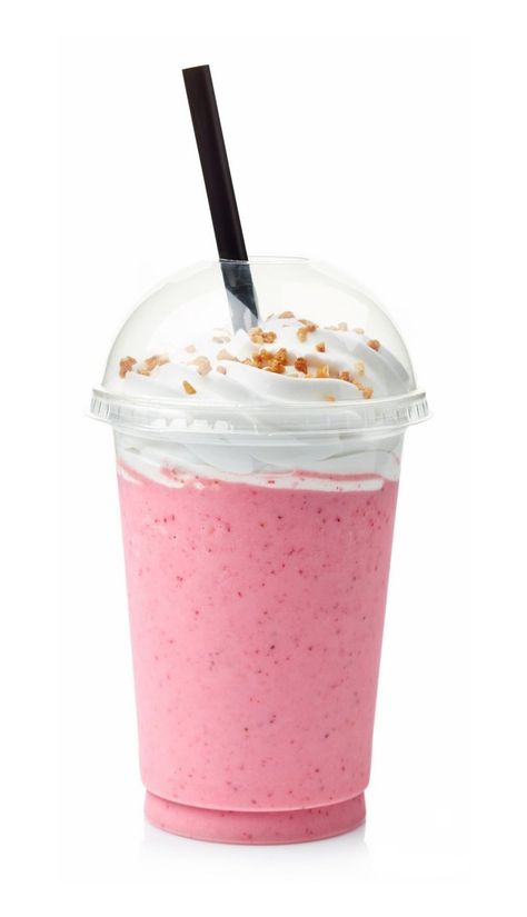 Ice-cold Strawberry milkshake Juice Cup Design, Milkshake Png, Strawberry Frappe, Italian Cream Soda, Pop Ice, Bakery Design Interior, Restaurant Poster, Smoothie Cup, Strawberry Milkshake