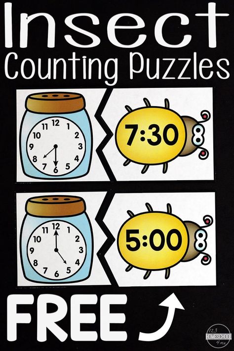 Telling Time Games, Time Games, Math Time, Grand Kids, Homeschool Kindergarten, Ten Frames, Homeschool Printables, Math Methods, Free Homeschool