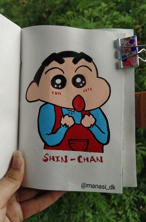 Anyone shinchan lover here? Let me know.❤️ ~Follow for more such pins😉 #painting #shinchan #cartoon #drawing #acrylicpaint #kids #easy #painting #latest #printrest #art #artinspiration #sketches #artwork #artist #justdraw #drawoftheday #followformore Cartoon Art Shinchan, Shinchan Painting Ideas, Shin Chan Drawing Cute, Shinchan Drawing Pencil, Shinchan Canvas Painting, Sketch Book Ideas Aesthetic Cartoon Easy, Shinchan Cartoon Drawing, Shinchan Drawing Sketch, Shinchan Doodle Art