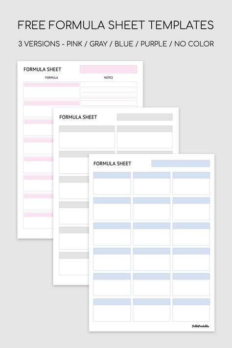 Formula Sheet - Free Printable Digital Templates #free #printable #digital #template #formula #sheet #formulasheet #study #student #revision #backtoschool #freeprintable #freetemplate #printabletemplate #digitaltemplate Study Planner Ideas, Formula Sheet, Weekly Planners, Vocabulary List, Sheet Template, Digital Templates, Exam Study, Planner Printables Free, Academic Success