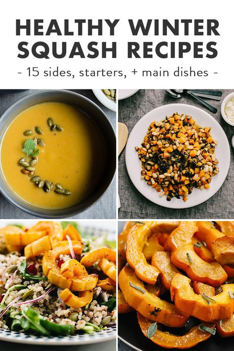 Now is the time to learn how to cook winter squash! Discover tried-and-tried winter squash recipes for every occasion - healthy and versatile, it's so much more than a side dish! You'll find a recipe for every occasion, skill level, and dietary persuasion in this collection of easy, healthy, winter squash recipes - from vegan, gluten free, and Whole30 to appetizers, soups, salads, and main dishes. #wintersquash #vegan #whole30 #glutenfree #winterrecipes #fallfood Slow Cooker Balsamic Chicken, Healthy Appetizers Recipes, Clean Dinner Recipes, Winter Squash Recipes, Clean Dinners, Healthy Appetizer Recipes, Clean Eating Recipes For Dinner, Clean Eating Dinner, Healthy Side