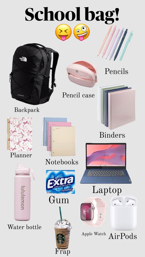 #myfirstshuffle #schoolaesthetic #schoolbag #schoolessentials #schoolinspo #school Boarding School Essentials, What In My Bag School, What To Pack In Your School Bag, What’s Inside My School Bag Aesthetic, School Organization Aesthetic, School Bag Organization, Back To School Stuff, High School Essentials, School Aesthetics