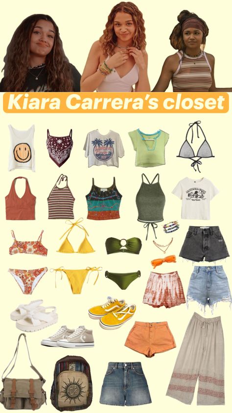 Kie’s closet 🌊 #obx #outerbanks #kiaracarrera #netflix #outfit #outfitinspo Kiara Outer Banks Style, Pogue Life Outfits, Outer Banks Aesthetic Outfits, Outfit Outer, Pogue Style, Outer Banks Outfits, Outer Banks Style, Preppy Summer Outfits, Estilo Hippie