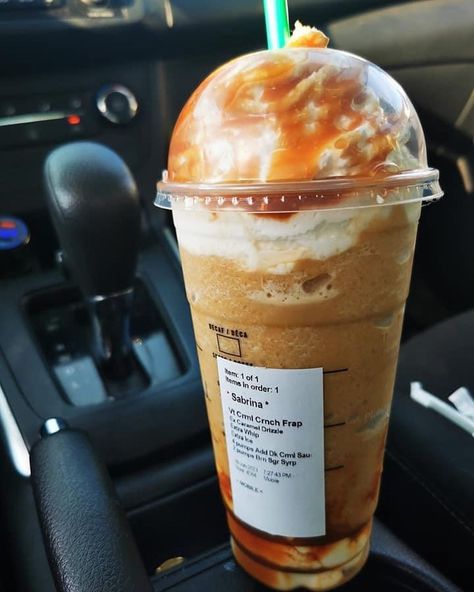 SecretDrinks 🤫 on Instagram: “VENTI: Caramel Ribbon Crunch Frappuccino w/ extra whipped cream, caramel drizzle, and ice, with 4 pumps of dark Caramel sauce & 2 pumps of…” Dark Caramel Sauce, Caramel Ribbon Crunch Frappuccino, Ribbon Crunch Frappuccino, Iced Caramel Macchiato Starbucks, Best Dunkin Donuts Drinks, Caramel Ribbon Crunch, Starbucks Caramel Drinks, Drinks At Starbucks, Caramel Drinks