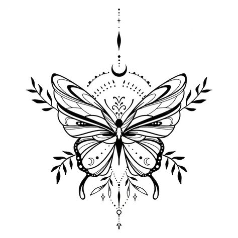 Line Drawing Pattern, Wicca Tattoo, Hand Drawn Butterfly, Drawn Butterfly, Flower Line Drawing, Lion Art Tattoo, Fairy Tattoo Designs, Magic Crafts, Drawing Pattern