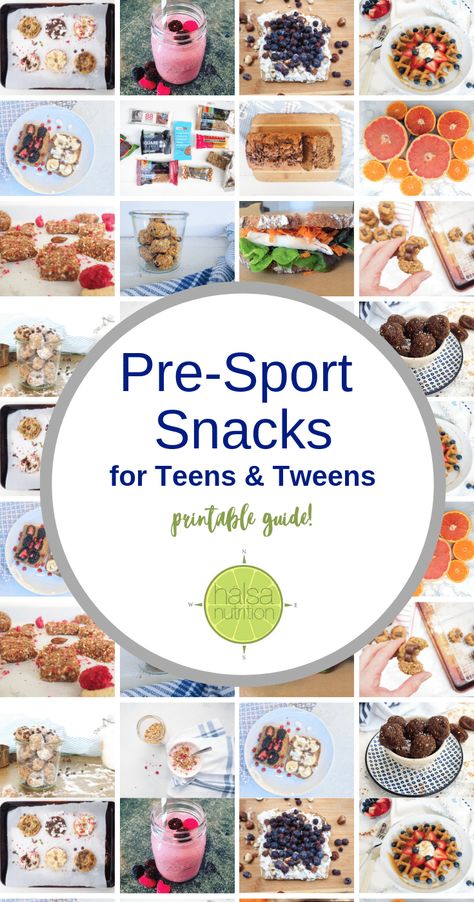 Pre-Sport Snacks for Tweens and Teens - Hälsa Nutrition Kids Sports Snacks, Healthy Sport Snacks, Volleyball Snacks, Snacks For Teens, Tournament Food, Basketball Snacks, Protein Snacks For Kids, Sport Snacks, Soccer Snacks