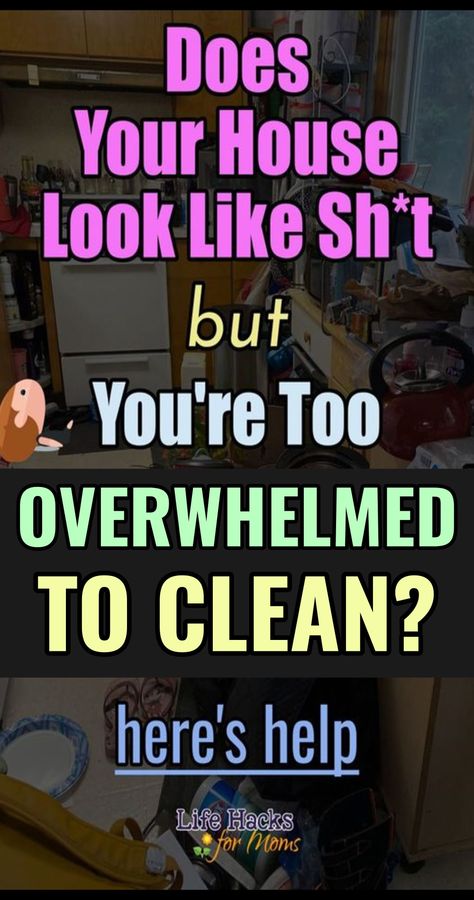 Cleaning Motivation For Those Feeling Overwhelmed By A Messy House - Best Cleaning Hacks To Clean, Get Seriously Organized and Get Rid Of Stuff Clean Messy House, Clean House Motivation, Motivation To Clean, Declutter Help, Get Seriously Organized, Seriously Organized, Easy House Cleaning, Getting Organized At Home, Decluttering Inspiration