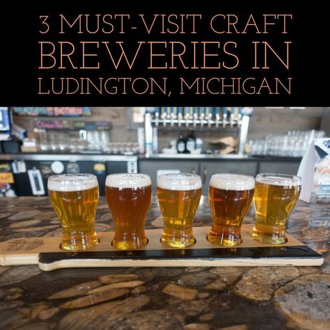 3 Must-Visit Craft Breweries in Ludington, Michigan. Ludington is the perfect beer travel destination for craft beet enthusiasts. #craftbeer #michigan Michigan Crafts, Michigan Travel Destinations, Ludington Michigan, Michigan Lake, Diy Water Fountain, Michigan Vacations, Beach Towns, Midwest Travel, Beer Brewery