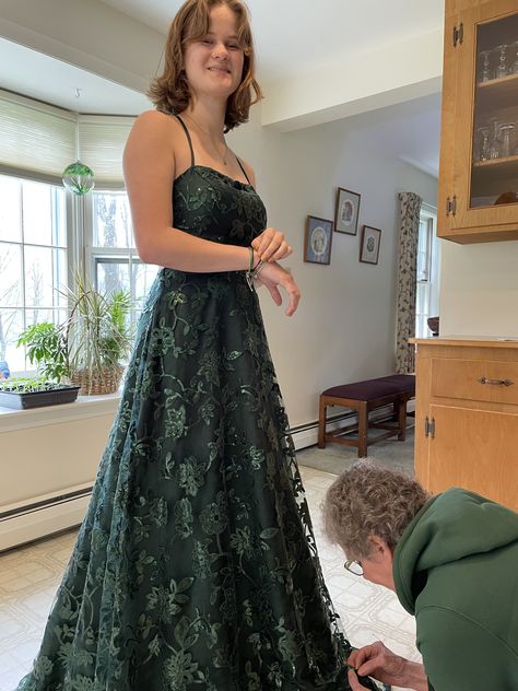 Non Traditional Prom Dresses, Enchanted Forest Dress Homecoming, Prom Dresses Enchanted Forest, Enchanted Forest Dress Prom, Enchanted Forest Prom Dress, Green Floral Prom Dress, Enchanted Forest Theme Dress, Enchanted Garden Prom Dress, Enchanted Forest Prom Dresses