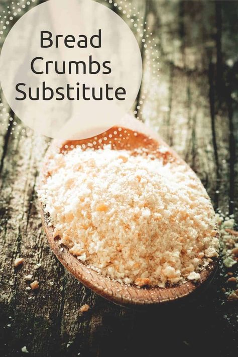 The Best Substitute for Bread Crumbs. However, when you open the box of bread crumbs, it is almost empty! Now before you start panicking, let me tell you that I have a list of reliable and fun bread crumb substitutes that you can use in your dish! So, letâs take a look at the best substitutes for bread crumbs that you can use in your dishes. Paleo Bread Crumbs, Gluten Free Alternatives, Substitute For Bread, Substitute For Bread Crumbs, Panko Recipes, Bread Crumbs Recipe, Gluten Free Substitutes, Histamine Diet, Gluten Free Panko