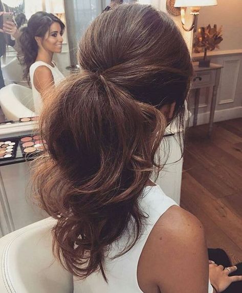 MODERN MAIDENS | 46 Bridesmaids hairstyles they will love - TANIA MARAS | bespoke wedding headpieces + wedding veils Fancy Ponytail, Wedding Ponytail, Chic Ponytail, Perfect Ponytail, Prom Hair Updo, Smink Inspiration, Wedding Guest Hairstyles, Olivia Culpo, Hair Done