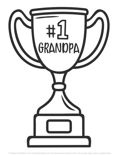 Number one grandpa trophy happy fathers day grandfather appreciation coloring page Father's Day Punny Greeting Card Clipart Printable Drawing For Grandfather, Grandfather Fathers Day Card, Bday Cards For Grandfather, Happy Birthday Grandpa Card Diy, Father’s Day Cards For Your Grandpa, Happy Grandfathers Day, Grandfathers Day Card, Happy Father's Day Drawings, Birthday Card Ideas For Grandfather