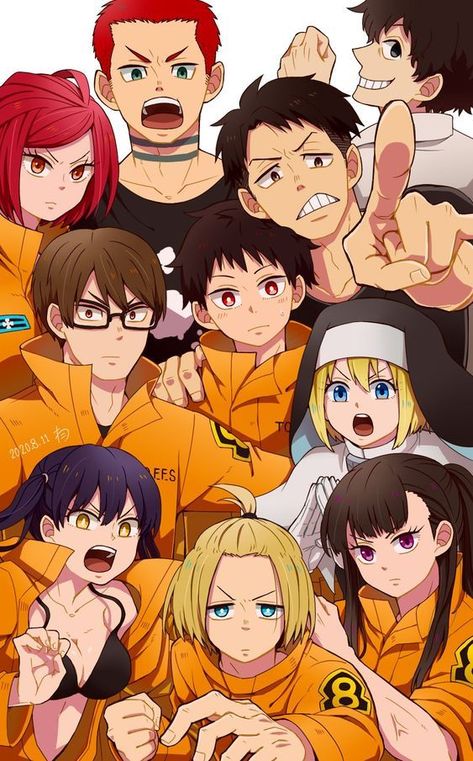 Fire Force Company 8, Shinra Kusakabe, Anime Group, Fire Force, Japon Illustration, Cool Anime Wallpapers, Anime Meme, Anime Wall Art, Fanarts Anime