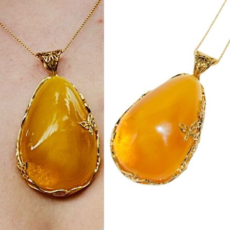 Genuine Baltic amber, sterling silver covered 14ct. gold. Elegant Orange Baltic Amber Jewelry, Elegant Yellow Baltic Amber Jewelry, Formal Baltic Amber Pendant Jewelry, Tiny Pendant Necklace, Big Pendant Necklace, Unique Yellow Baltic Amber Jewelry, Art Deco Pendant Necklace, Baltic Amber Necklace, Tiny Pendant