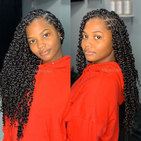 braided by Tumika Roberts on Instagram: “i have a special love for passion twist . . . . . #passiontwists #twist #protectivestyles #nyc #atlantabraids #natural #island…” Passion Twist With Curls, Side Curly Hairstyles, 3a Hair, Passion Twists, Hairstyle Names, Protective Hairstyle, Twist Styles, Twist Braid Hairstyles, Makeup Hairstyle