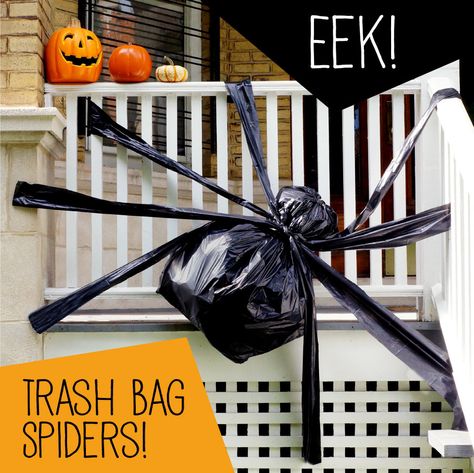 Did Halloween sneak up on you? Fear not: Here are a handful of hacks to create costumes, decorations and treats. Halloween Diy Outdoor, Halloween Spider Decorations, Spider Decorations, Casa Halloween, Homemade Halloween Decorations, Easy Halloween Decorations, Dekor Diy, Manualidades Halloween, Halloween Outdoor