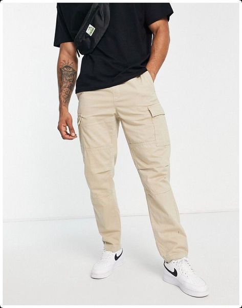 Beige Cargo Pants Outfit Men, Mens Cargo Pants Outfit, Men Cargo Pants Outfit, Cargo Outfit Men, White Cargo Pants Outfit, Beige Pants Outfit, Trousers Outfit Men, Cargo Pants Outfit Men, Beige Cargo Pants