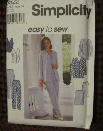 Sewing Patterns Pants, Skirt And Pants, Kwik Sew, Jacket Pattern Sewing, Pants Sewing Pattern, Skirt Patterns Sewing, Easy To Sew, Simplicity Sewing, Ornament Kit