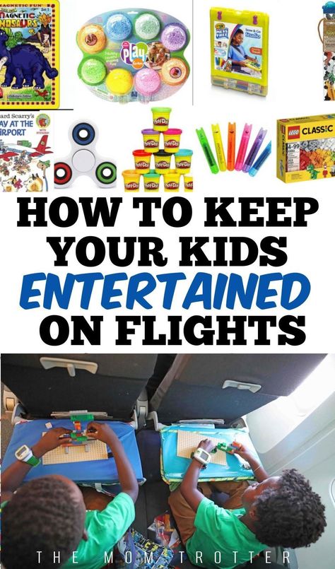 Have an upcoming flight with your kids? Then you must check out this list of must haves. From electronics and toys to some great plane hacks for traveling with kids, your flights will go smoothly when you follow these tips. These tips for your next trip will help you know what to pack and keep your kids busy and happy on their flights! Hacks For Traveling, Plane Hacks, Kids Travel Activities, Airplane Activities, Airplane Kids, Family Travel Hacks, Keeping Kids Busy, Flying With Kids, Traveling With Kids