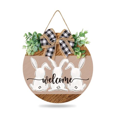 Coffee Shop Bakery, Welcome Sign Door, Easter Wood Signs, Fall Floral Decor, Home Coffee Shop, Easter Door Decor, Wood Wreath, Wooden Door Signs, Wooden Wreaths