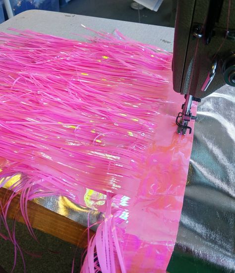 Foam Wigs, Fringe Clothing, Dancing Costumes, Bottle Blonde, Jacket Sewing, Festival Outfits Rave, Sparkle Party, Festival Jacket, Fringe Festival