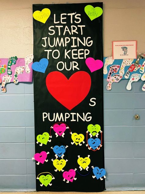 Gym Classroom Decor, Exercise Bulletin Board Ideas, Fitness Bulletin Board Ideas Gym, Gym Class Ideas, Character Bulletin Boards, Doorway Decorations, Physical Education Bulletin Boards, Pe Bulletin Boards, Pe Board