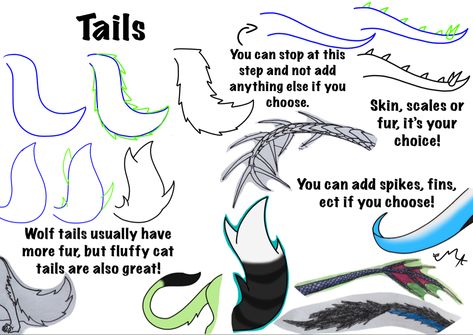 Fluffy Tail Drawing Reference, Wolf Tail Tutorial, Wolf Tail Drawing, Fox Tail Drawing Reference, Cat Tail Drawing Reference, Wolf Tail Drawing Reference, Tail Reference Drawing, Fluffy Tail Drawing, Fox Ears Drawing Reference