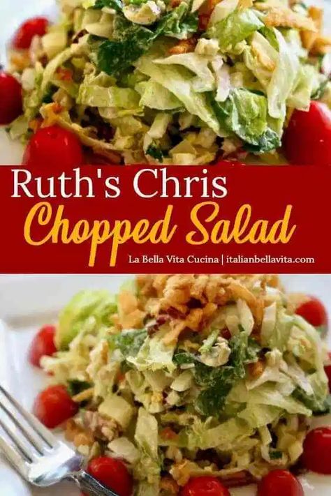 Steakhouse Chopped Salad, Chopped Salad Recipe, Ensalada Caprese, Chopped Salad Recipes, Salad Buah, Diner Recept, Best Salad Recipes, Famous Recipe, Salad Recipes For Dinner