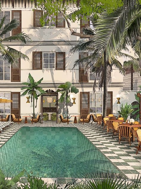 New Soho Houses set to open around the world, plus restaurants, studios, retail spaces and more Pool Deck Bar, Soho House Miami, Italian Beach House, Art Deco Pool, Soho Beach House Miami, Araya Hargate, Chompoo Araya, Design Quiz, Beach Airbnb